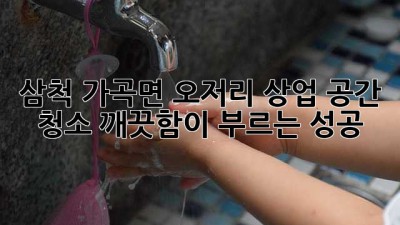 삼척 가곡면 오저리 상업 공간 청소: 깨끗함이 부르는 성공! ✨