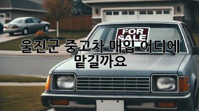 울진군 중고차 매입, 어디에 맡길까요?