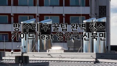 🏠✨ 방 수리 후 꿀팁! 완벽 청소 가이드 (feat. 영암군 신북면)
