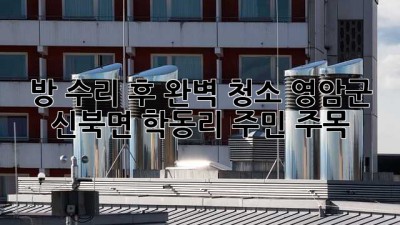 방 수리 후 완벽 청소✨ 영암군 신북면 학동리 주민 주목! 🏡